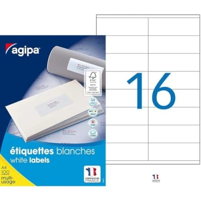 Image de AGIPA BOITE 1600 ETIQ POLYV 105X35