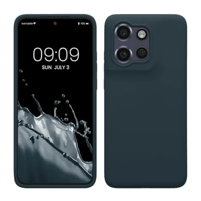 Afbeelding van kwmobile telefoonhoesje geschikt voor Motorola Edge 50 Neo / ThinkPhone 25 Hoesje met siliconen coating Smartphone case in leisteen