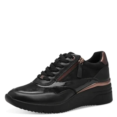 Afbeelding van s.Oliver Sneakers laag, Dames, Maat: 38, Black Textiel/ synthetisch