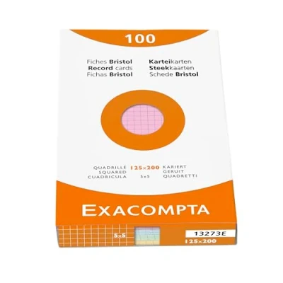 Afbeelding van Exacompta 13273E 12x ETUI 100 F.BRISTOL ASS. 125/200 5X5