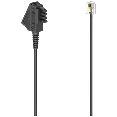 Afbeelding van Hama Telefoon (analoog) Aansluitkabel [1x Telefoonstekker Duitsland (TAE F) 1x RJ11 stekker 6p4c] 1.5 m Zwart