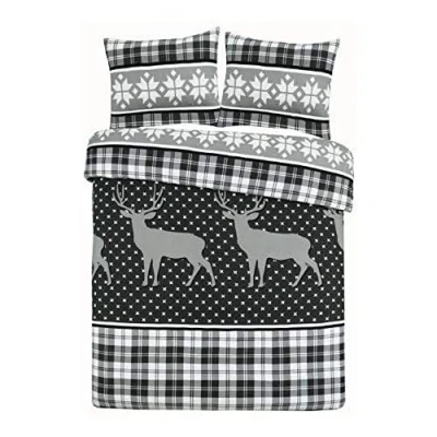 Afbeelding van Day Dream Mats flanel dekbedovertrek tweepersoons 200 x 200/220 Grijs