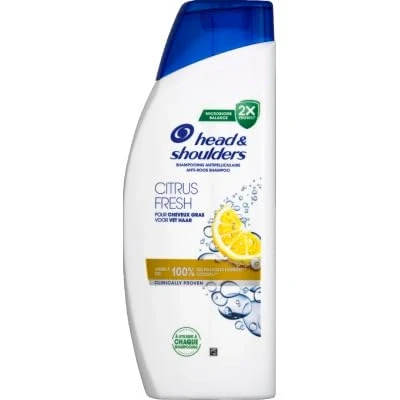 Afbeelding van Head &amp; Shoulders Citrus Fresh anti roos shampoo voor vettig haar, 625 ml. Dagelijks gebruik. Tot 100% van de roos, klinisch bewezen