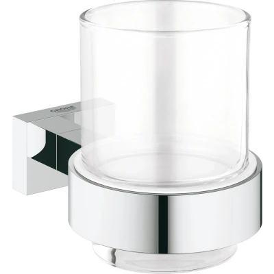 Afbeelding van GROHE Essentials Cube glas met houder