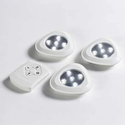 Afbeelding van Trig Bright Draadloze Witte LED lampen set incl. afstandsbediening (4 delig) Bekend van TV
