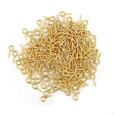 Afbeelding van Sonew 200 stuks mini oorbelhaken, schroefhaken met schroefdraad voor het maken van sieraden en hangers