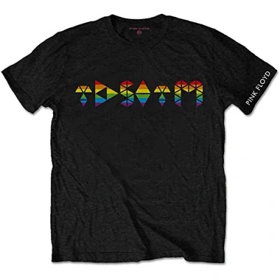 Afbeelding van Pink Floyd Dark Side Prism Initials Heren T shirt M Zwart