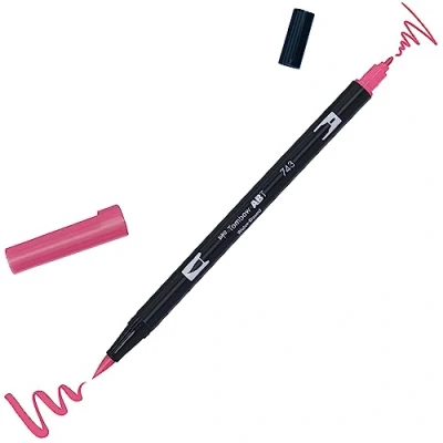 Image de Tombow ABT 743 Feutre pinceau à 2 pointes Rose Vif
