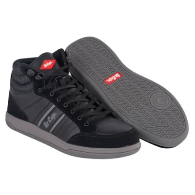 Afbeelding van Lee Cooper Workwear Retro veiligheidslaarzen voor heren, stalen neus, zwart/grijs, 43,5 EU