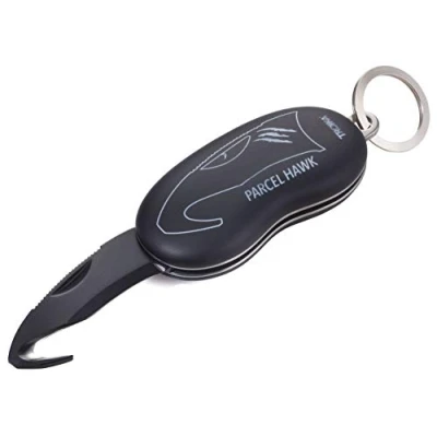 Afbeelding van Troika Pakketmes met sleutelhanger, 60 x 28 cm, 12 mm, zwart, modern, SCHWARZ, Modern