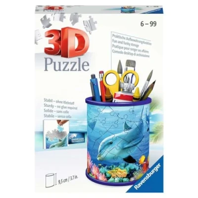 Afbeelding van Ravensburger Pennenbak Onderwaterwereld 3D puzzel 54 stukjes