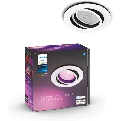 Afbeelding van Philips Hue Centura inbouwspot White &amp; Color rond Wit 1 pack