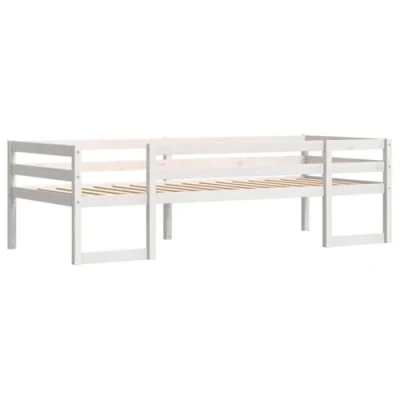 Afbeelding van Kinderbedframe massief grenenhout wit 90x190 cm