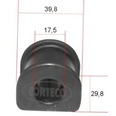 Afbeelding van CORTECO 49371775 Stabilisatorstang Rubbers 17,5 39,8 AUDI: A4 B6 Avant, B7 Saloon