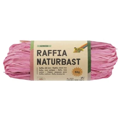 Afbeelding van Natuurlijke raffia g 50 roze