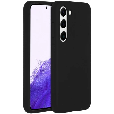 Afbeelding van Accezz Hoesje Geschikt voor Samsung Galaxy S23 Siliconen Liquid Silicone Backcover Zwart
