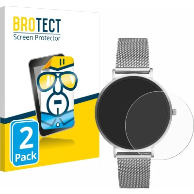 Afbeelding van BROTECT Screenprotector voor Xcoast X Watch Siona 2 Nano Folie Beschermfolie transparant (2 Stuks)