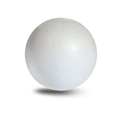 Afbeelding van Styropor bal Ø 15 cm van polystyreen, glad en duurzaam, 1 stuk voor doe het zelf, modelbouw, creatieve projecten, wit