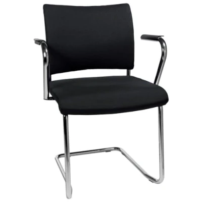 Image de topstar accoudoirs modèle type visit, noir/chromé noir