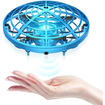 Afbeelding van Kriogor mini drones voor kinderen en volwassenen, UFO drone quadcopter met handmatige bediening 360 graden rotatie, vliegtuig, led speelgoed, stuurspeelgoed, cadeau, speelgoed