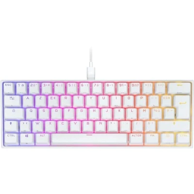 Image de CORSAIR Gaming K65 RGB MINI Clavier backlit USB Français commutateur : CHERRY MX Red blanc