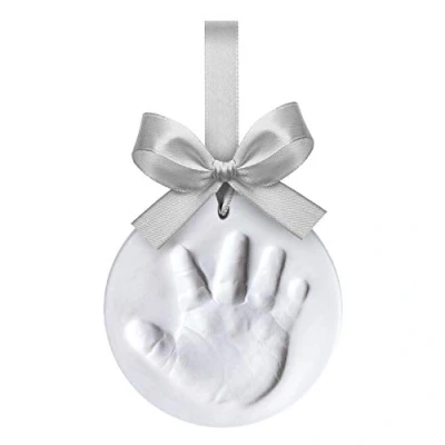 Afbeelding van Happy Hands Ornament Kit Gipsafdruk hand/voet incl zilver lint