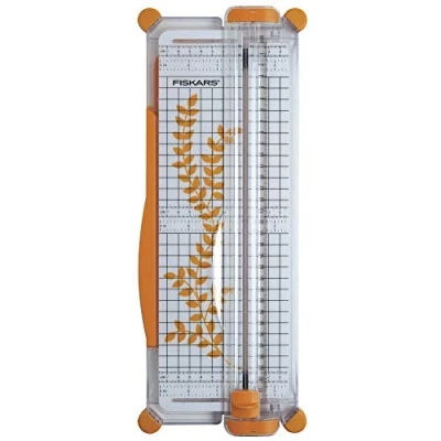 Afbeelding van Fiskars Draagbare papiersnijmachine, rolsnijmachine, A4, met rolsysteem, Rotary Trimmer, 1003916