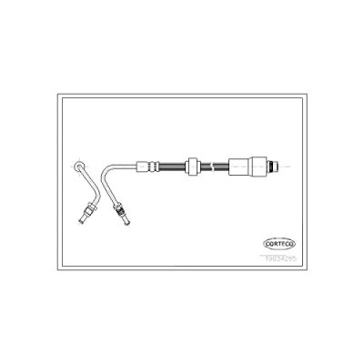 Afbeelding van CORTECO 19034265 Remslang Achteras links 310 RENAULT: Kangoo I Express