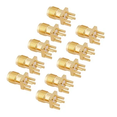 Afbeelding van 10 Stks SMA Vrouwelijke Connector Base Jack Adapter Coaxiale Montage RF PCB 50 Ohm Messing Connectoren voor WiFi Antenne Repeaters Radio Signaal Verlengkabel