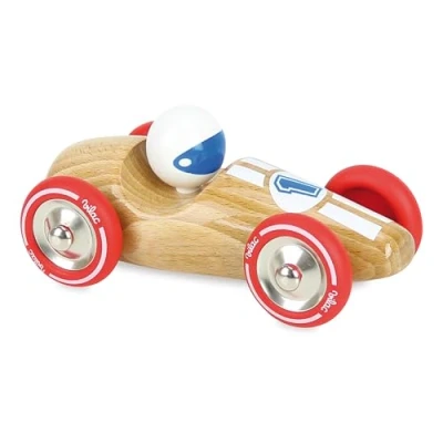 Afbeelding van VILAC Houten speelgoed auto racewagen GM natuurlijk hout 2247S