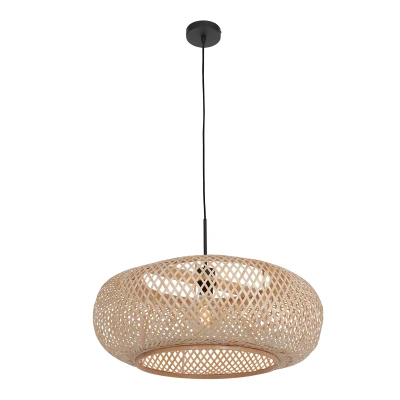 Afbeelding van Steinhauer hanglamp Maze naturel hout 60 cm E27 fitting
