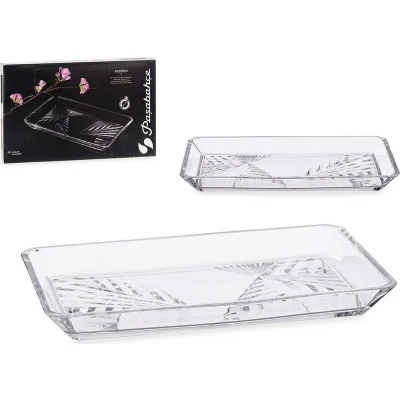 Afbeelding van Dienblad Madlen Kristal Transparant (16,5 x 2,6 27,5 cm)
