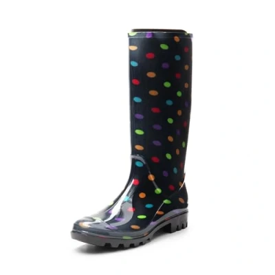 Afbeelding van DREAM PAIRS Waterdichte rubberlaarzen voor dames, outdoor, tuin, wandelen, werk, Multispot