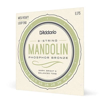 Image de Jeu de cordes d&#039;addario phosphore bronze bluegrass j75 mandoline