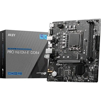Afbeelding van MSI PRO H610M E DDR4 Moederbord Socket Intel 1700 Vormfactor Micro ATX chipset Intel® H610