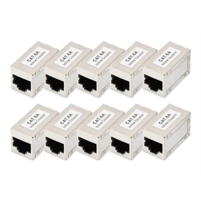 Image de DIGITUS Coupleur réseau RJ 45 (F) pour blindé CAT 6a modulaire, affectation des broches : 1:1 (pack de 10)