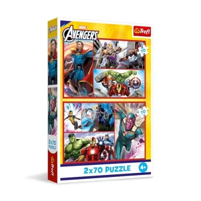 Afbeelding van Trefl Puzzle 2 x 70 Marvel Avengers (140 onderdelen)