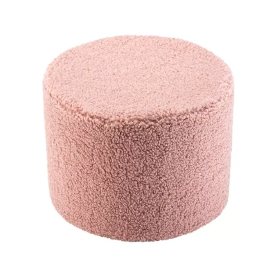 Afbeelding van Wigiwama Teddy Pouffe / Poef Ø40x25cm Guava Pink