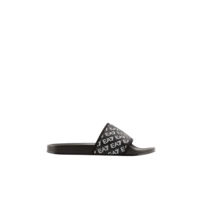 Afbeelding van EA7 Emporio Armani Water Sports ALL OVER Slipper Unisex Badslippers, Maat: 39, Full black/white Kunststof