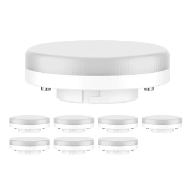 Afbeelding van ledscom.de 8 x GX53 ledlampen, wit (4000 K), 6,4 W, 560 lm, 97 graden, mat