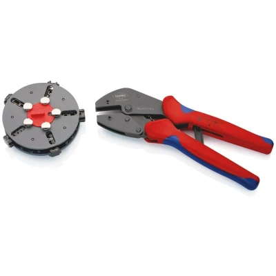 Afbeelding van Knipex 973302 MultiCrimp Krimptang met wissellader en 5 krimpprofielen 250mm