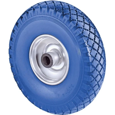 Afbeelding van Wiel Polyurethaan Lekvrij 260X85Mm Blauw Stalen Velg