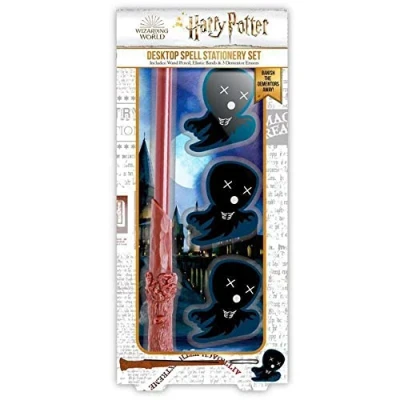 Afbeelding van Blue Sky Harry Potter Schrijfgerei set met toverstok potlood, 3 gummen en elastische projectielen