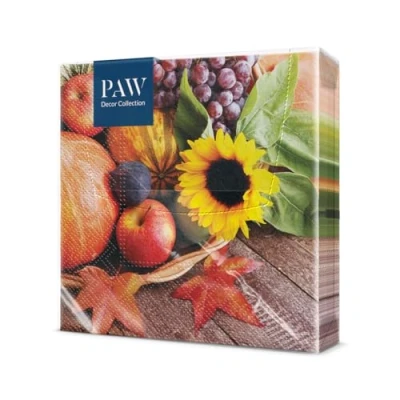 Afbeelding van PAW Papieren Servet (33 x 33 cm) I Set van 20 3 laags Wegwerp Herfst, Bladeren, Landschap Patroon: Autumn Treasures