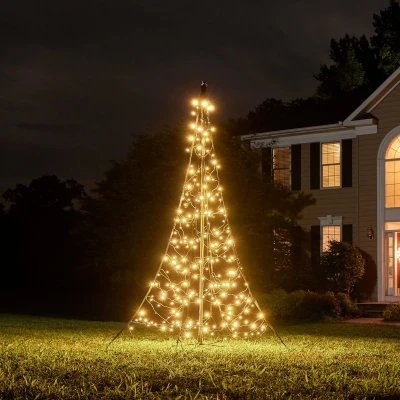 Afbeelding van Fairybell Vlaggenmast Kerstboom All Surface 2 meter 240 LED lampjes Inclusief mast Twinkle