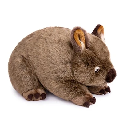 Afbeelding van lilizzhoumax Wombat pluche dier 28 cm / 11 inch, schattige pop, knaagdiervulling, zachte vulling, speelgoed voor wilde dieren, cadeau vrienden en kinderen