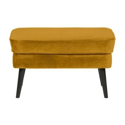 Afbeelding van Woood Rocco Hocker Velvet Oker