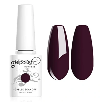 Afbeelding van Vishine Soak Off UV LED Gel Nagellak 8ml Dark Magenta #071