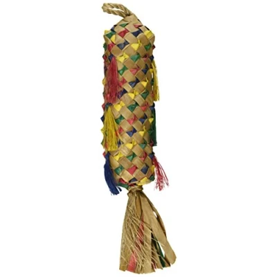 Afbeelding van Planet Pleasures Papegaaispeelgoed Spiked Piñata 30 cm Natuurlijk vogelspeelgoed