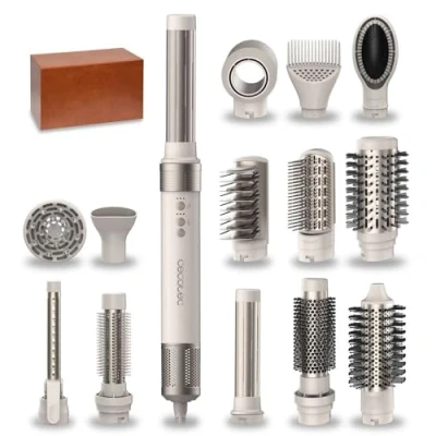 Afbeelding van Cecotec AirGlam 14 in 1 Airstyler Föhnborstel, Multistyler, Hairwrap, Krultang, Föhn en meer Voor Alle Soorten Haar Inclusief Opzetstukken